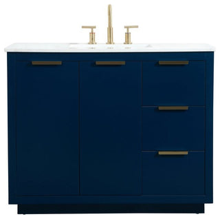 Elegant Decor Blake Bathroom Vanity VF19442BL, Blue