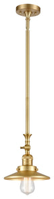 Railroad 1 Light Mini Pendant, Satin Gold, Satin Gold
