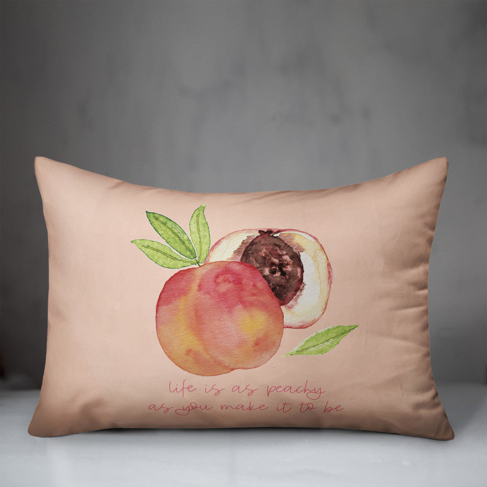 Life As Peachy You Make It Pillow 14x20 Spun Poly Pillow