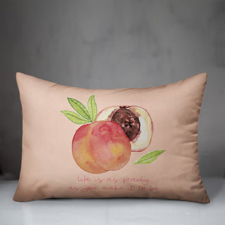 Life As Peachy You Make It Pillow 14x20 Spun Poly Pillow