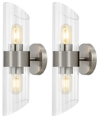 Safavieh Eytan 2Lt 6.25" Wall Sconce, Brushed Nickle