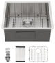 23 in Undermount Single Bowl 18G T-304 Stainless Steel Kitchen Sink Bar Sink