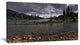 Dark Sky over Crystal Clear Lake, Landscape Canvas Art Print, 32"x16"