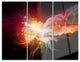 "Elegance of Nebulae" Glossy Metal Wall Art, 3 Panels, 36"x28"