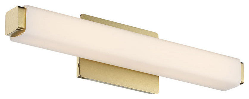 Vogue 20" LED Bathroom Vanity and Wall-Light 3000K, Brushed Brass