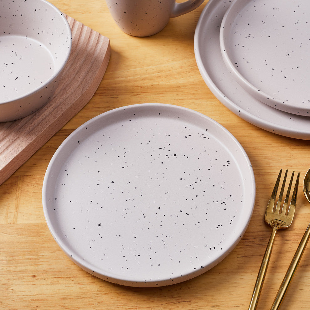 Stone Lain Jade Stoneware 32 Piece Dinnerware Set, Taupe