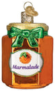 Old World Christmas Glass Blown Jar of Marmalade Ornament, Orange, 3"