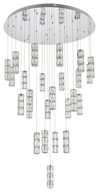 Home Living 42" LED Chandelier, Chrome