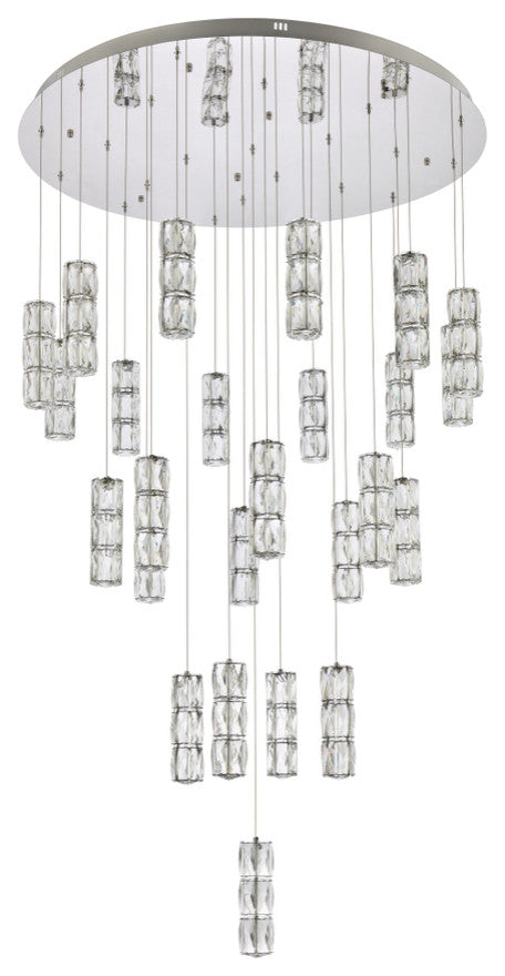 Home Living 42" LED Chandelier, Chrome