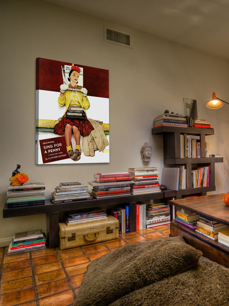 "Cover Girl" Painting Print on Canvas by Norman Rockwell