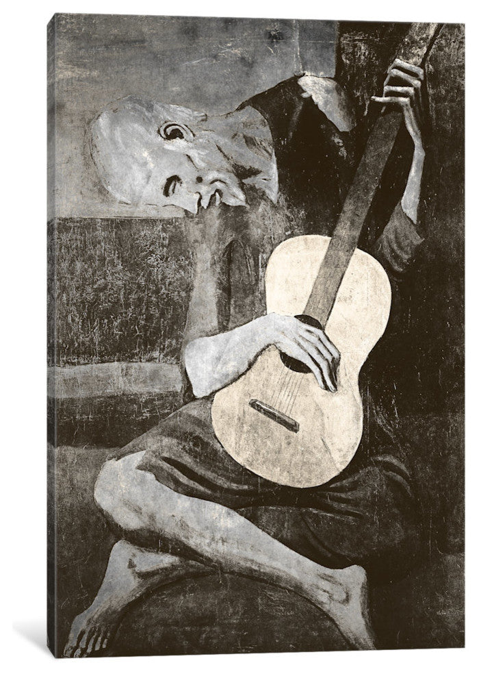 "The Old Guitarist IV" by 5by5collective, Canvas Print, 40"x26"