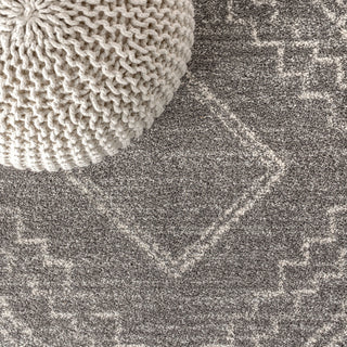 Amir Moroccan Beni Souk Rug, Gray/Cream, 9' Square