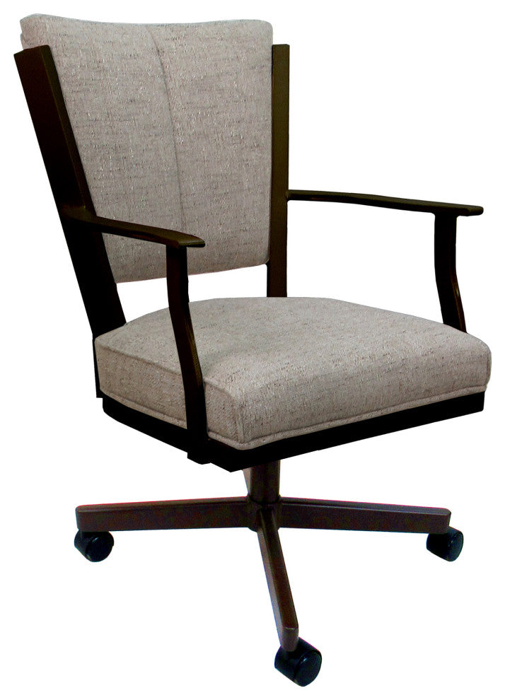Montana Swivel Metal Dining Caster Chair Reading Base, Hemsath Driftwood - Brown