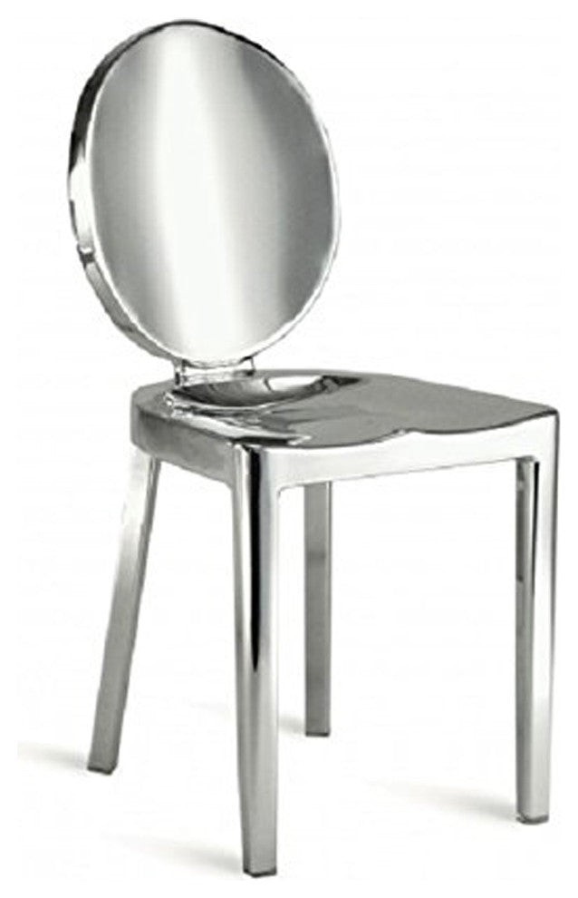Occ King Dining Chair 18" Without Arms, Stainless Steel, Set of 2