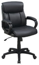 Poundex Furniture Modern Faux Leather Office Chair in Black Color