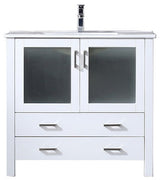 Volez 36" Single Bathroom Vanity Cabinet Integrated Top Integrated Square Sink