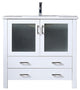 Volez 36" Single Bathroom Vanity Cabinet Integrated Top Integrated Square Sink