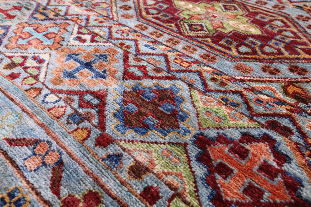 9' 0" X 11' 11" Khorjin Super Kazak Hand Knotted Wool Rug Q7726