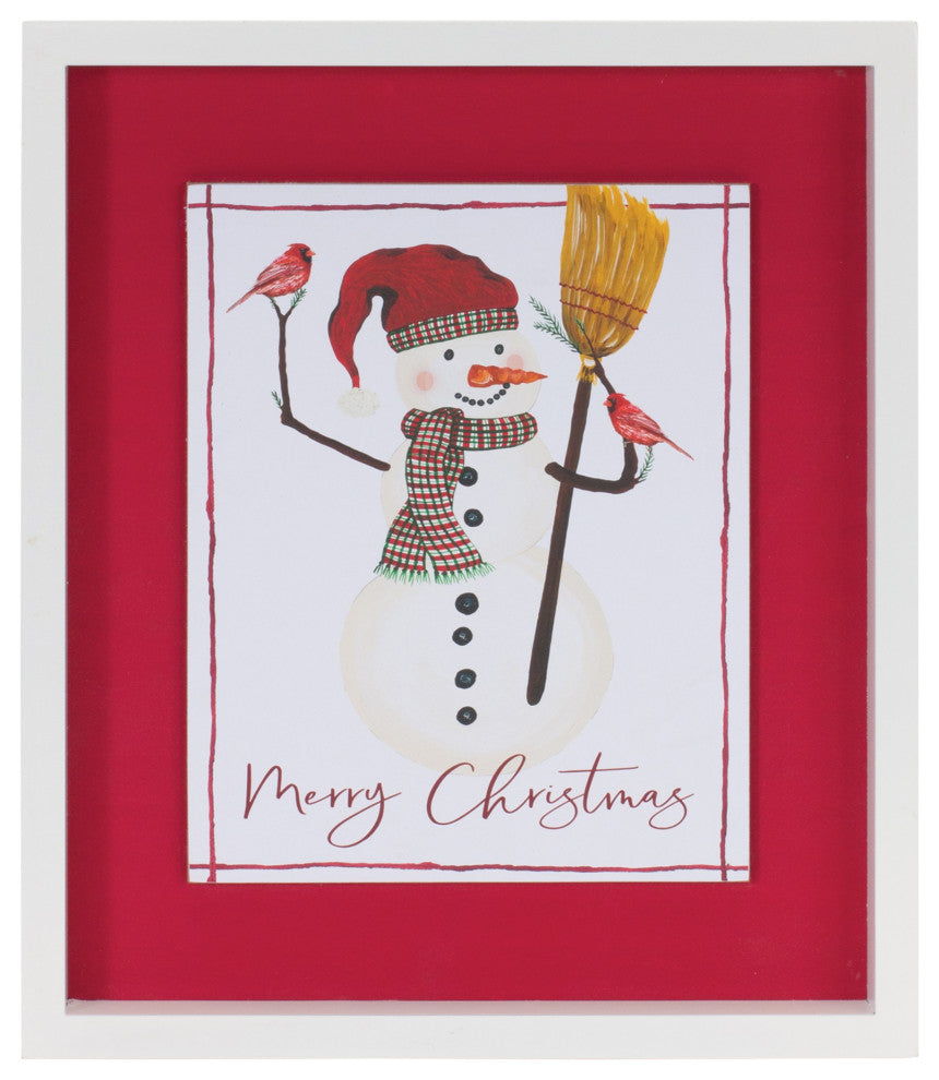 Framed Snowman Sentiment Wall Art, 2-Piece Set