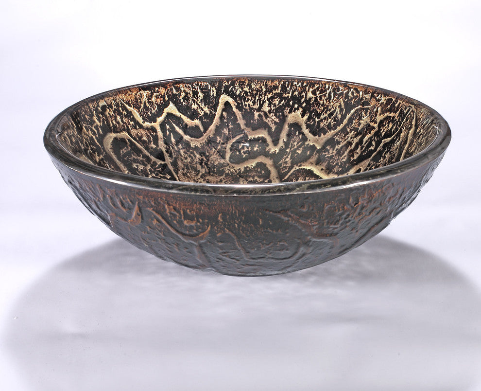Rustic Style Glass Vessel Sink