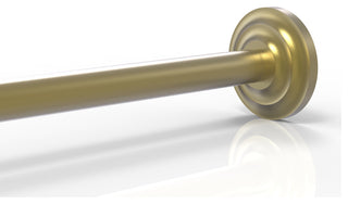 Que New Shower Curtain Rod Brackets, Satin Brass