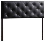 Baltimore Modern Queen Black Faux Leather Upholstered Headboard