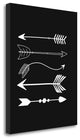 "White Arrows On Gray" By Tara Moss, Giclee Print on Gallery Wrap Canvas