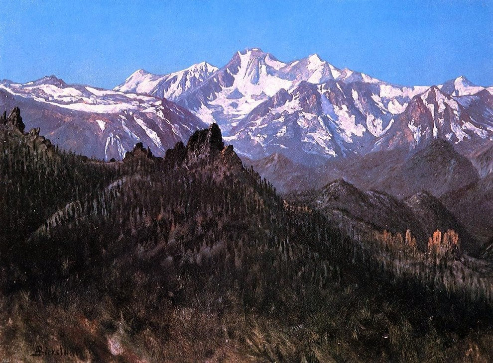 Albert Bierstadt Sierra Nevada Wrapped Canvas, 21"x28"