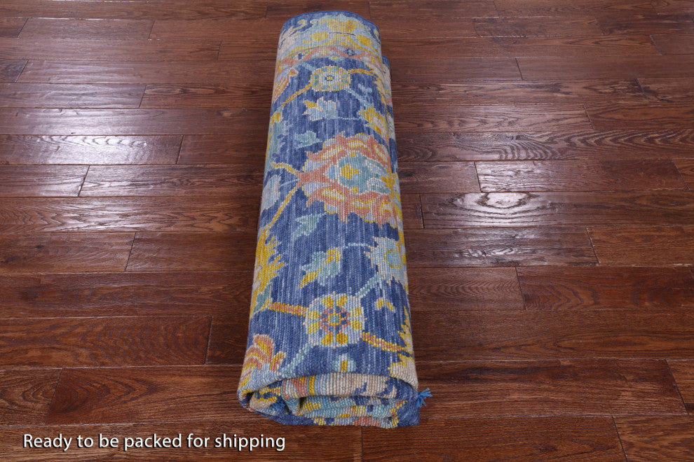 8' Square Turkish Oushak Handmade Wool Rug - Q13447