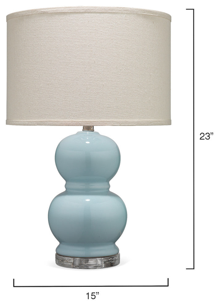 Light Blue Glass Bubble Table Lamp