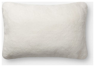 Loloi Decorative Throw Pillow Cover With Down, White, 13"x21"