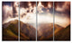 Polonina Borzava Panorama, Landscape Canvas Art Print, 48"x28", 4 Panels