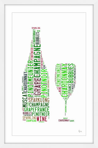 "Champagne Expert" Framed Painting Print, 20"x30"