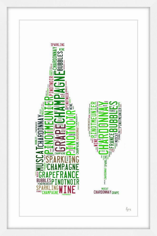 "Champagne Expert" Framed Painting Print, 20"x30"