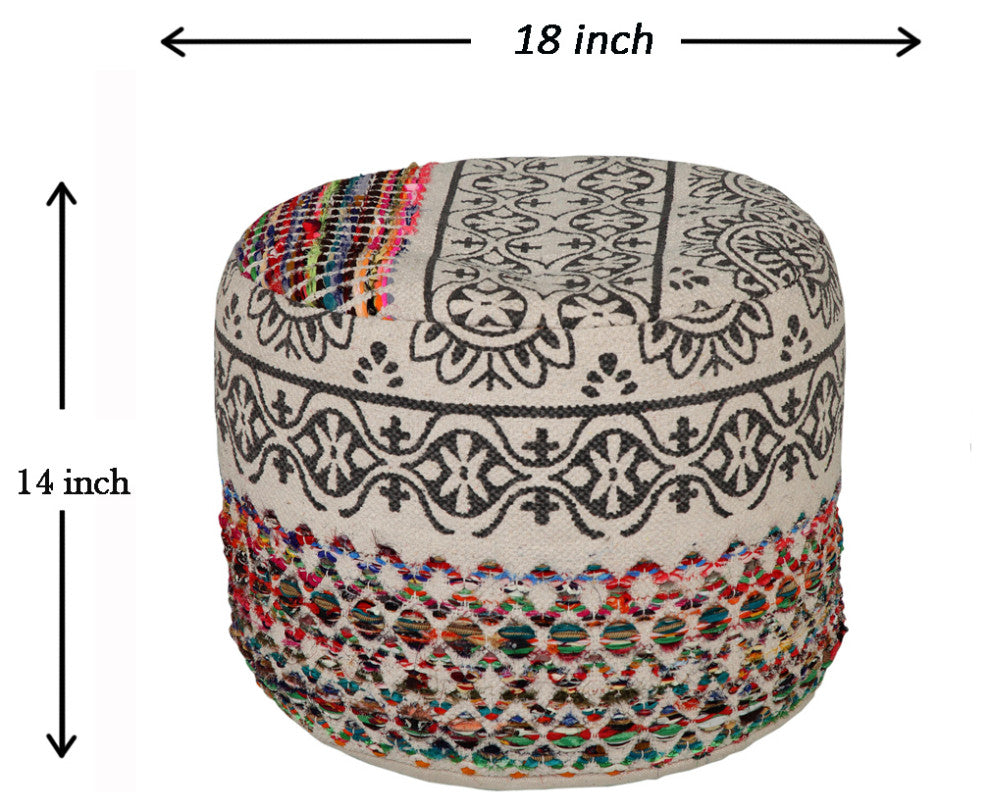 Recycled Neo-Bohemian Pouf