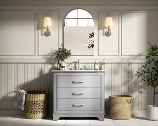 Home Living Knox 36" Single Bathroom Vanity, Grey