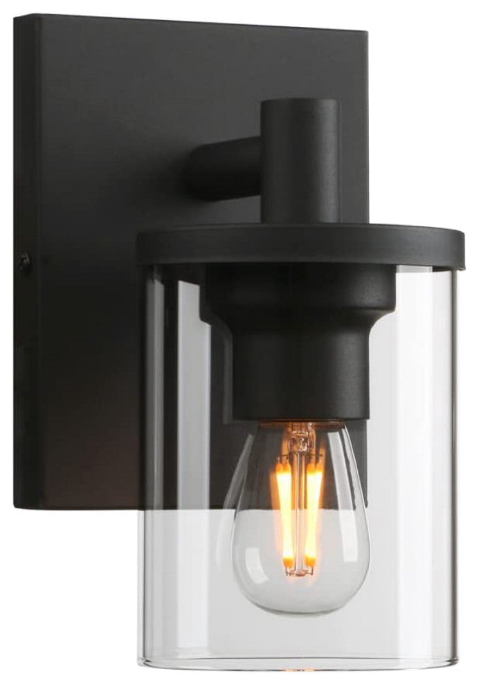 1-Light hallway light wall Black wall sconce Metal wall mounted light fixture