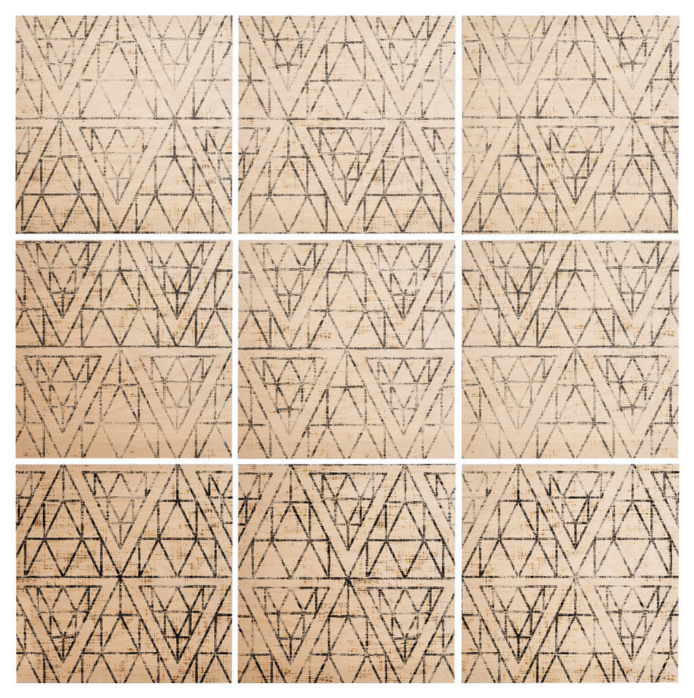 Deny Designs Holli Zollinger Rustic Diamond Wood Wall Mural, 3'x3'