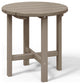 Adirondack Round Outdoor Side Table, Weathered Wood