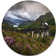Glenfinnan Viaduct, Scotland, Landscape Photo Round Metal Wall Art, 11"