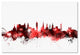 Michael Tompsett ''Glasgow Scotland Skyline Red 2'' Canvas Art, 22x32
