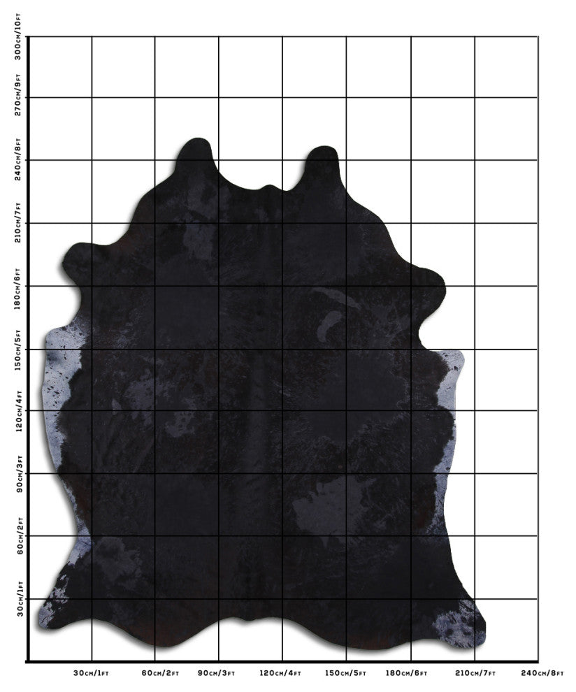 ACID WASHED HAIR ON Cowhide Rug DE DISTRESSED BLACK