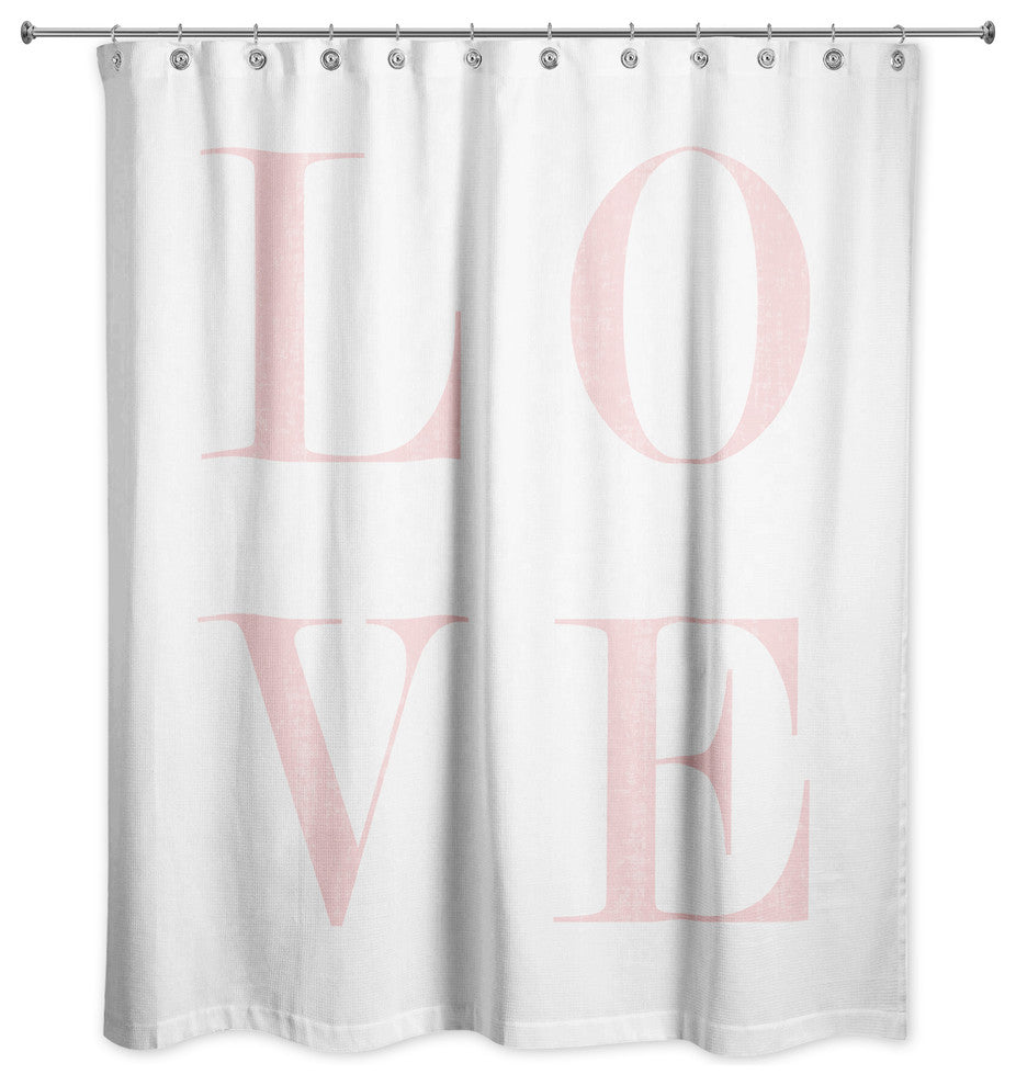LOVE 71x74 Shower Curtain