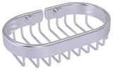 Oval Soap Basket, Satin Chrome