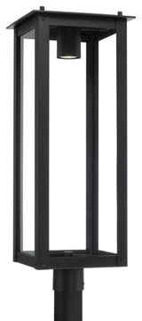 Hunt One Light Outdoor Post-Lantern in Black