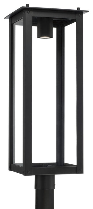 Hunt One Light Outdoor Post-Lantern in Black