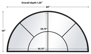 Uttermost Rousseau Iron Window Arch Mirror