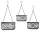 Set of 3, Nesting Hanging Metal Planters