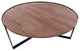 36" Contempo Brown and Black Round Wood Tri Leg Coffee Table