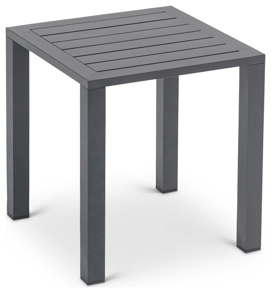 Maldives Outdoor Patio End Table, Grey